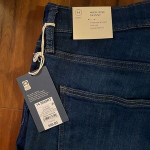 High-rise, skinny jeans.